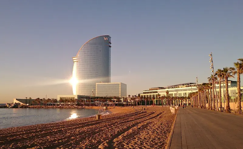 La spiaggia di Barceloneta